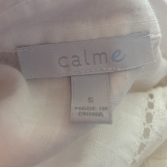 Johnny Was Calme Sleeveless Button Front Top Lattice Trim Embroidered Small - Picture 3 of 4